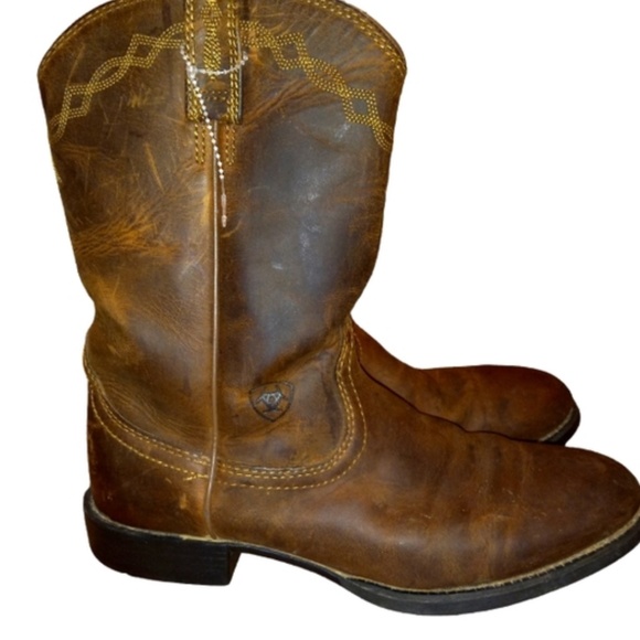 Ariat Heritage Cowboy Boots 8.5B Women Roper Western - Picture 3 of 5